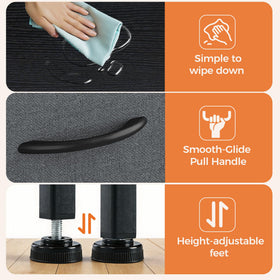 Sweetcrispy nightstand with easy-pull plastic handles for smooth operation