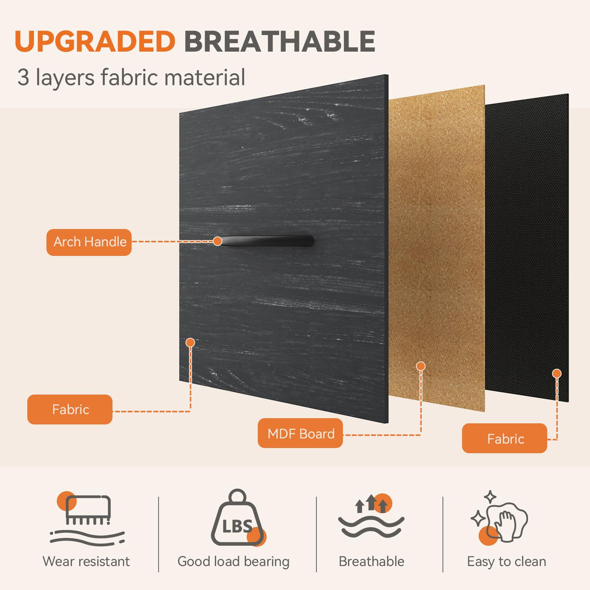 Sweetcrispy nightstand fabric drawers open, example of accessible bedside organization.