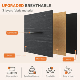 Sweetcrispy nightstand fabric drawers open, example of accessible bedside organization.