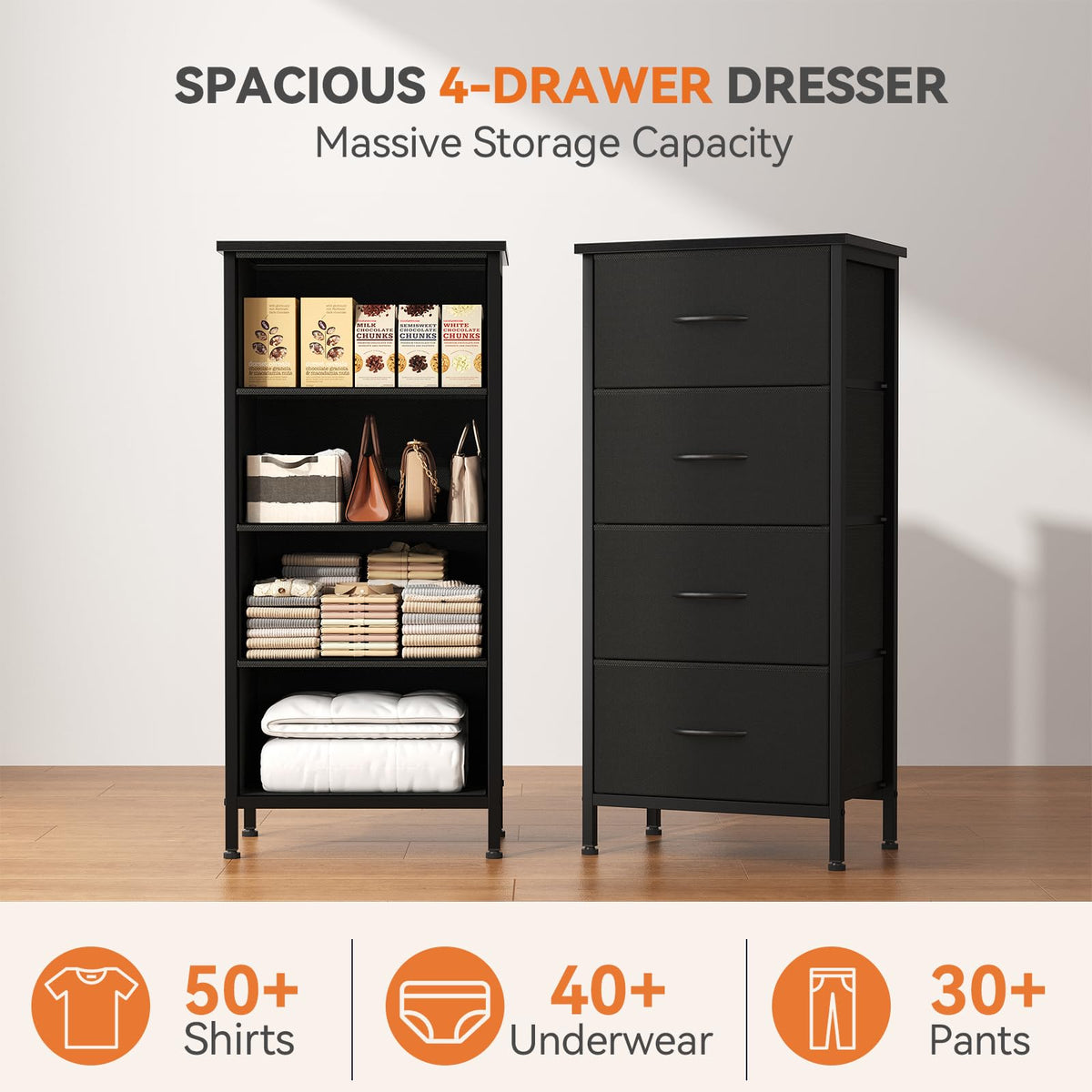 Sweetcrispy nightstand with wooden top adds durable, stylish workspace.
