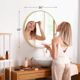 Sweetcrispy mirror with waterproof design suitable for humid bathrooms and entryways.