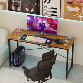 Sweetcrispy desk with wooden tabletop supports studying and writing.
