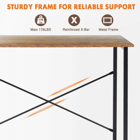 Sweetcrispy desk with X-shaped reinforcement offers stable performance.