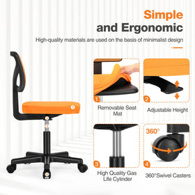 Sweetcrispy armless design saves space for compact desks and shared study areas