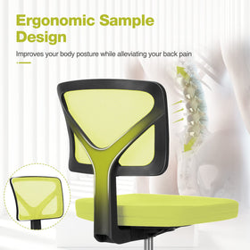 Sweetcrispy chair with PU casters glides smoothly on hard floors and carpets.