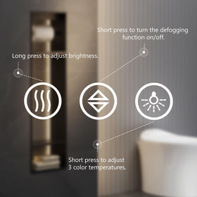 Sweetcrispy mirror displaying front and back lighting for enhanced visibility.