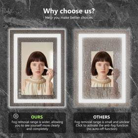 Sweetcrispy mirror memory function recalls last lighting and temperature settings.