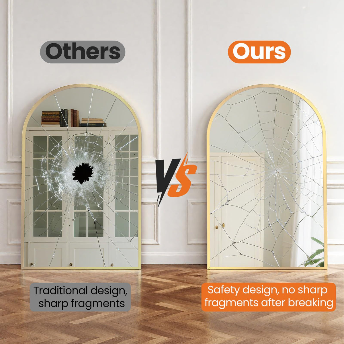 Sweetcrispy mirror as a stylish wall decor piece in entryways or living rooms.