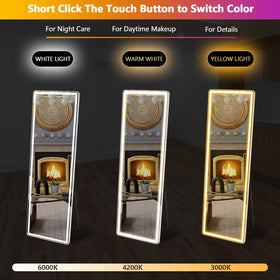 Sweetcrispy mirror features triangle stand for stable placement.