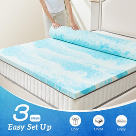 Sweetcrispy Twin XL topper packaging compressed for easy transport.