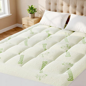 Sweetcrispy ultra-soft mattress topper on bed delivers cloud-like comfort for queen-size sleep.