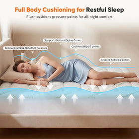Sweetcrispy-topper-bamboo-cooling shows breathable fabrics that help keep sleepers cooler