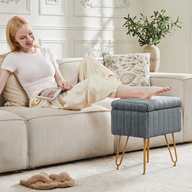 Sweetcrispy vanity stool is quick to assemble with included parts.