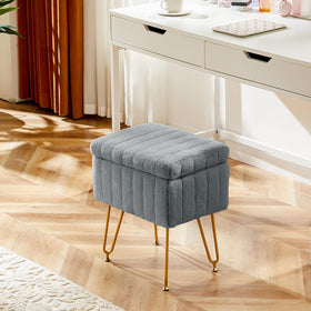 Sweetcrispy vanity stool serves as a chic entry bench when needed.