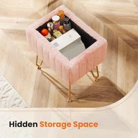 Sweetcrispy vanity stool with four gold legs for stable setup on any surface