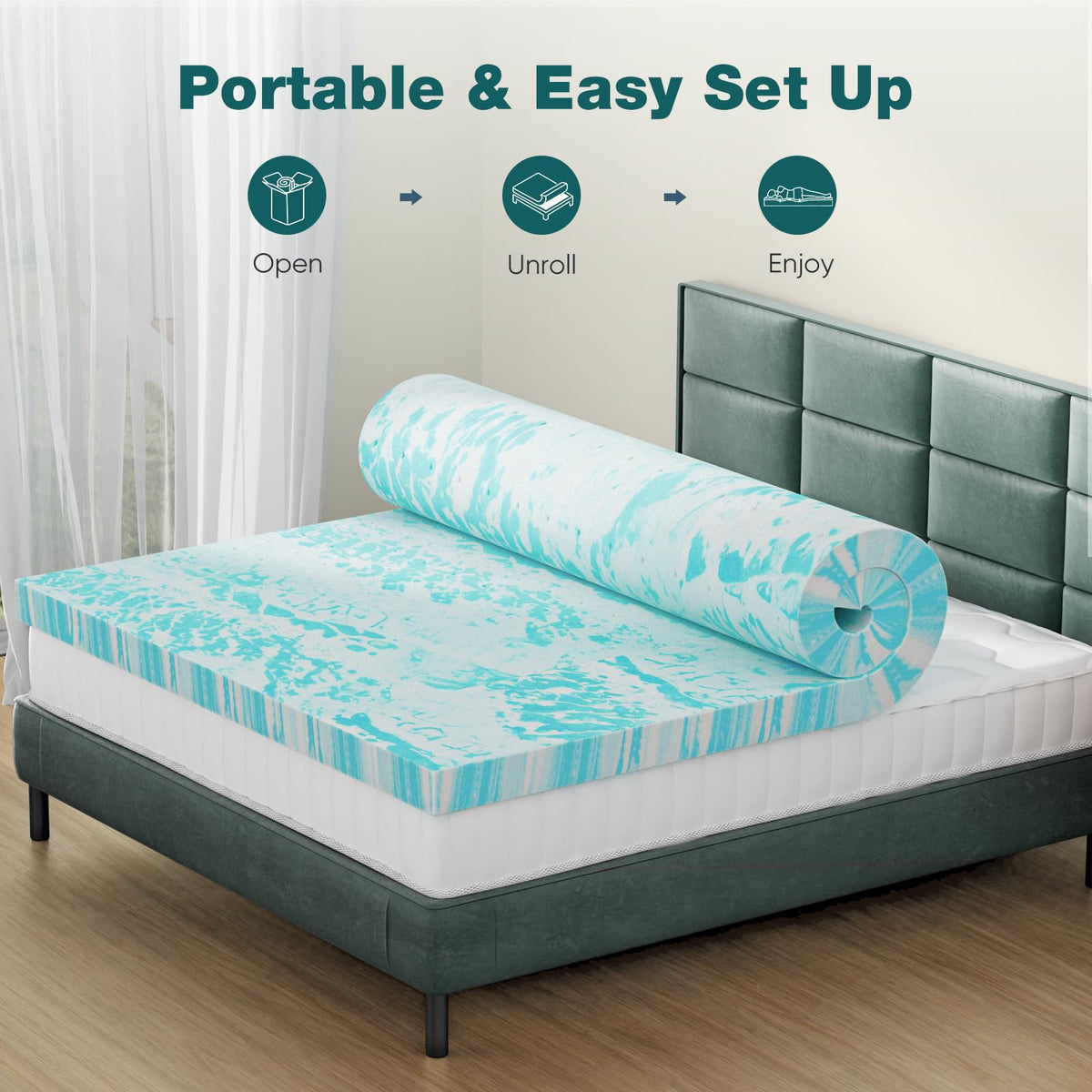 Sweetcrispy ventilated topper delivers breathable comfort for cooler nights.