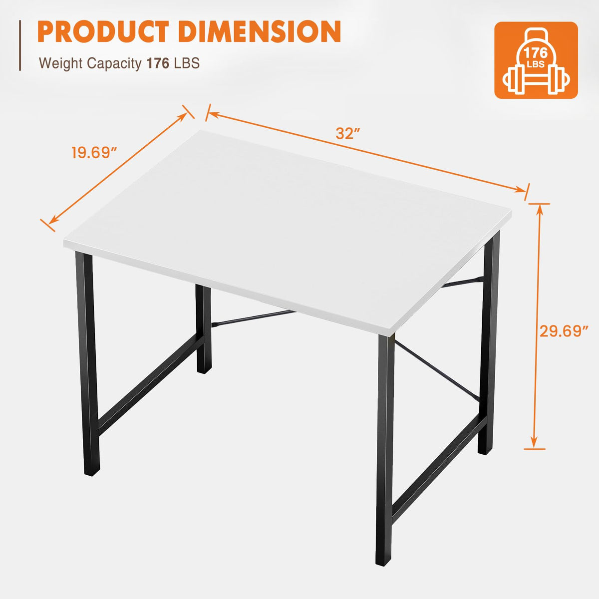Sweetcrispy white desk supports organized workspace and easy movement around room
