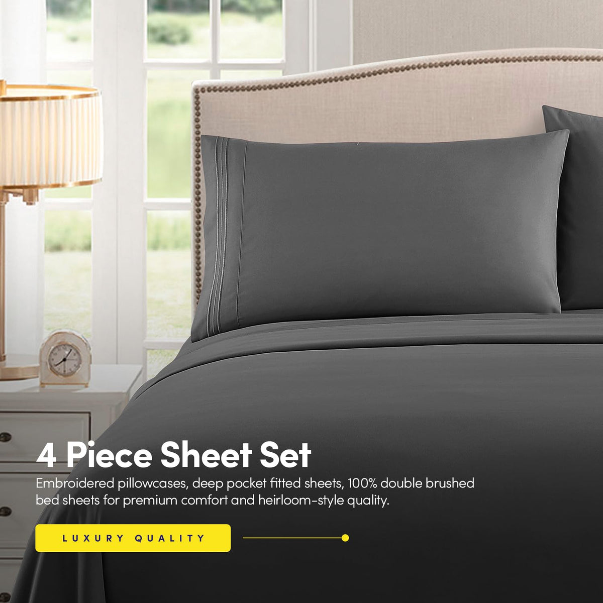 Sweet Home Collection soft hotel quality microfiber feels breathable and comfortable year round
