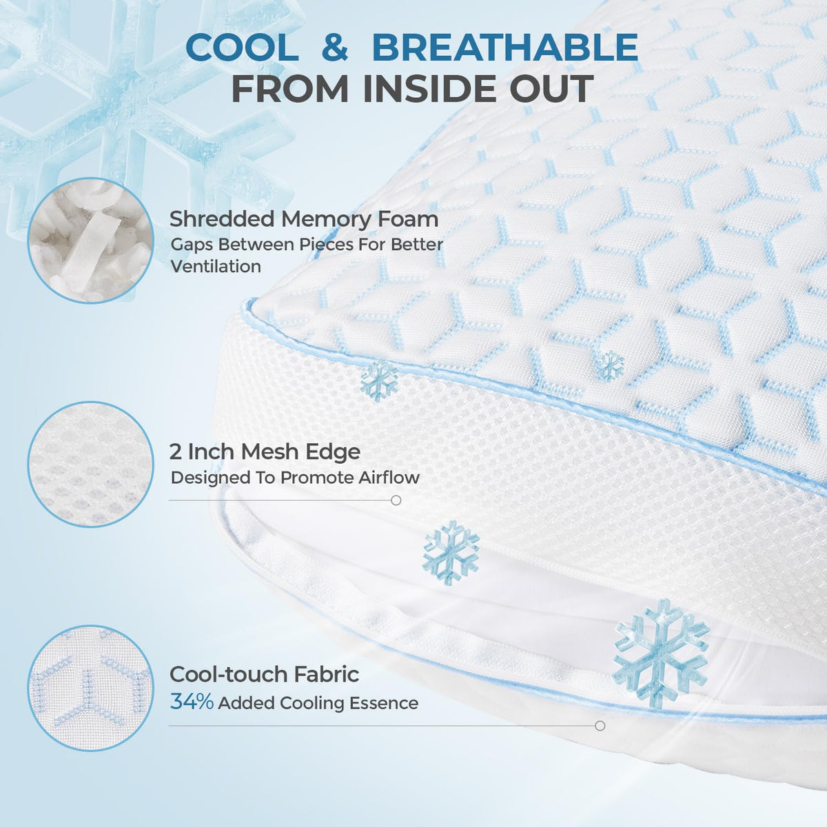 Sweetnight 3D mesh circulation promoting airflow for cooler nights
