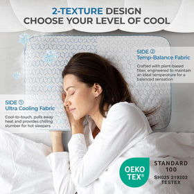Sweetnight cooling pillow inner fill showing shredded memory foam support