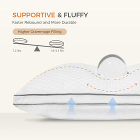 SweetNight hotel-quality pillows provide soft yet supportive comfort at night.