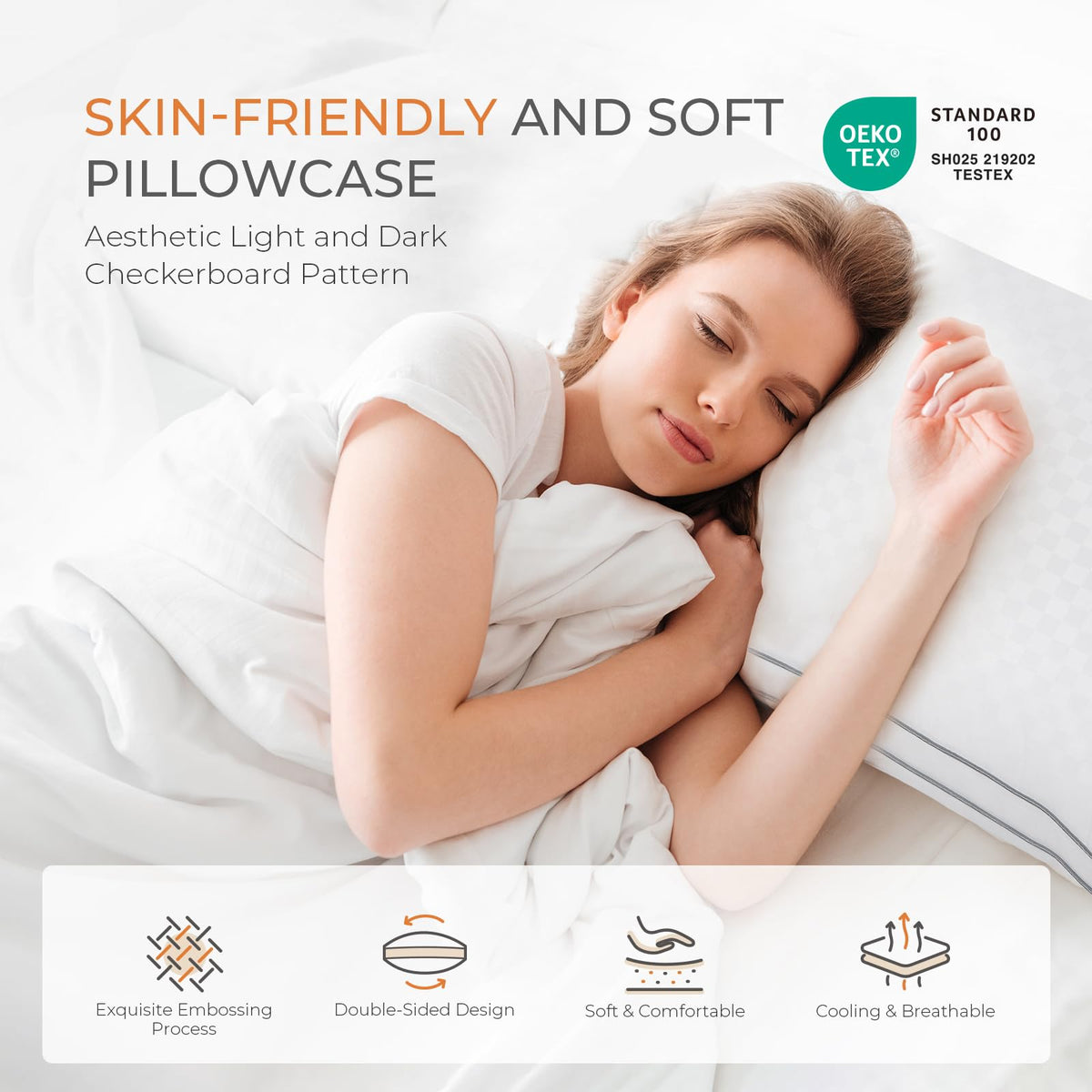 SweetNight pillow with fuller filling supports shoulder contour for comfort.