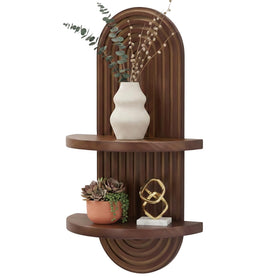SweetSage modern wall shelf with arch design adds stylish display space for collectibles.