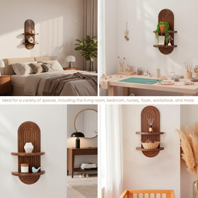 SweetSage wall shelf delivers practical elegance for crystals, candles, and small keepsakes.