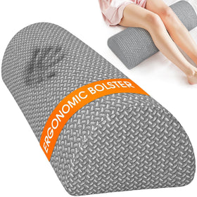 SweetSlubr knee pillow side view shows ergonomic support for side sleepers.