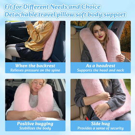 Swemos travel pillow pink neck support highlights elevated comfort for long drives