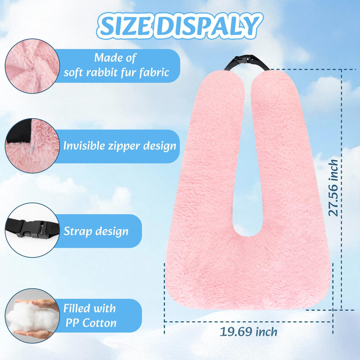 Swemos travel pillow pink vacuum-packaged shows easy setup and quick recovery