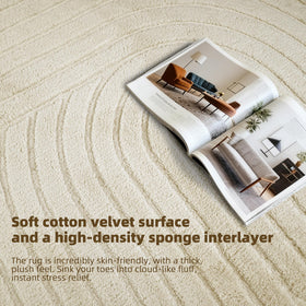 SWGRT beige rug adds warmth and neutrality to any décor.