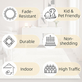 SWGRT machine-washable rug for easy cleaning and maintenance.