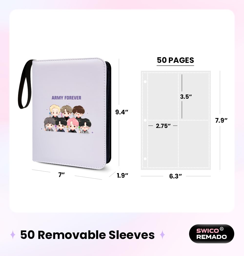 Swico Remado 400-pocket photocard binder inside pages keeps cards organized on the go