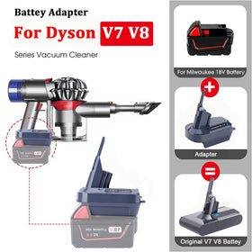 Swidan Dyson V8 adapter assembly demonstrates quick tool-free setup.