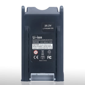 Swidan XBAT200 battery pack close-up showing rugged protective casing.