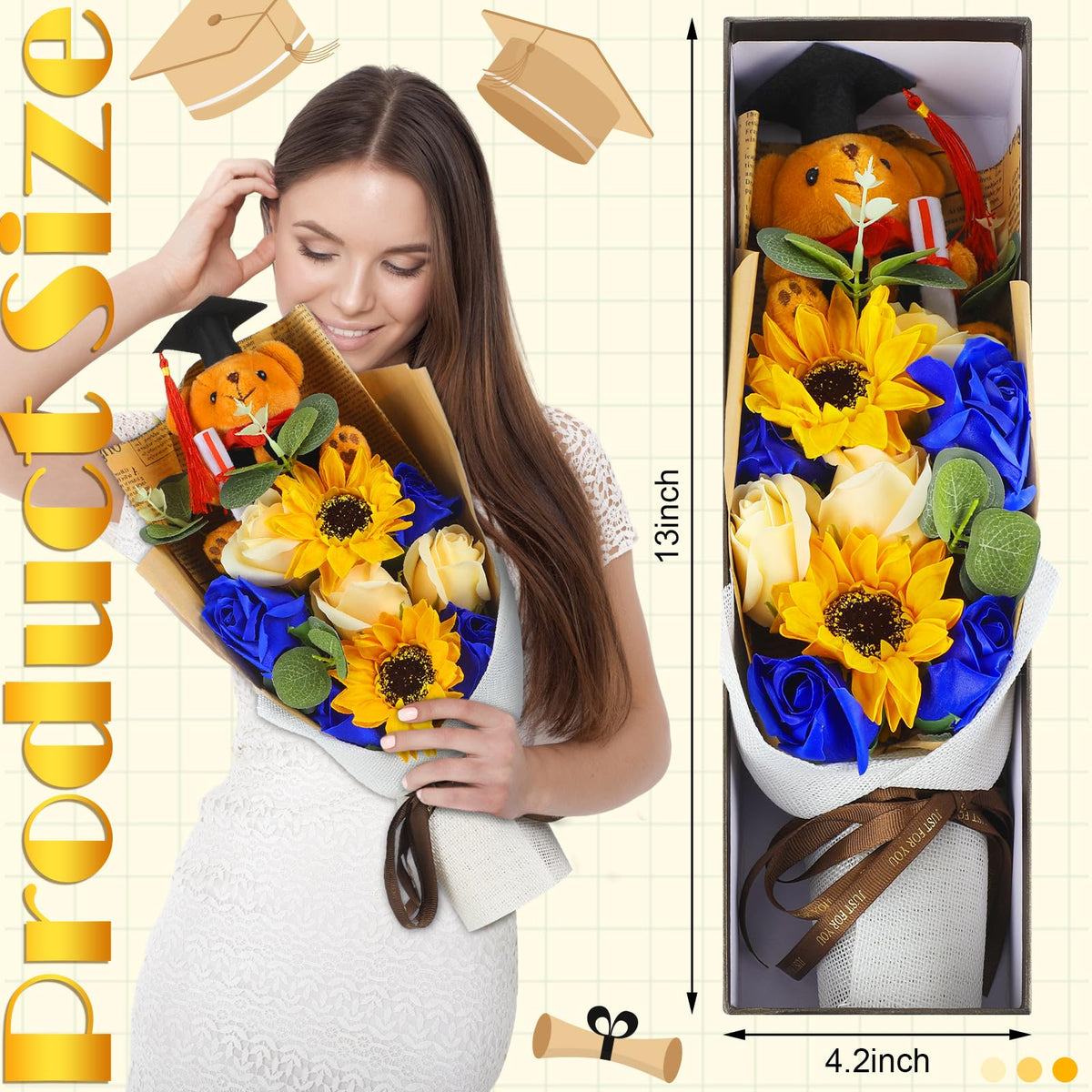 Swiffen soap sunflower bouquet ready for display at ceremonies