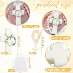Swiffen organza bags baptism favors; easy, presentable packaging for each guest.