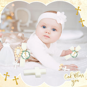 Swiffen set arrangement for baptism favors; an all-in-one gifting solution.