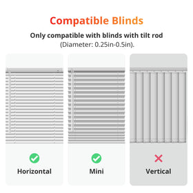 SwitchBot tilt mechanism offers precise 2° adjustments for accurate blind angles.