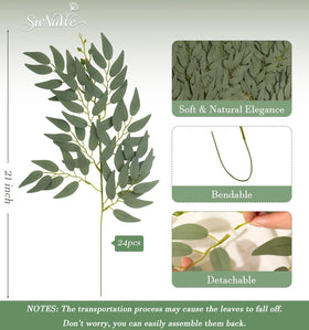 SWNAWE outdoor-friendly greenery stem resists wilting indoors