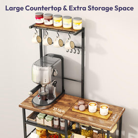 SWTYMIKI espresso bakers rack microwave stand with sturdy surface