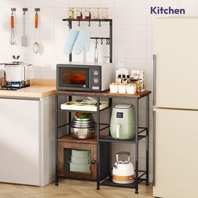 SWTYMIKI espresso bakers rack with open shelves for easy mug access