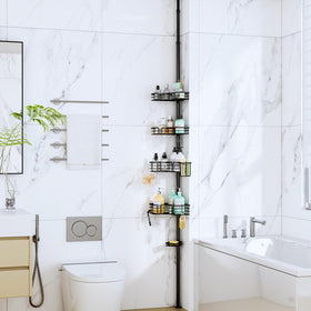 SWTYMIKI durable-304-stainless-steel frame resists rust in humid bathrooms.