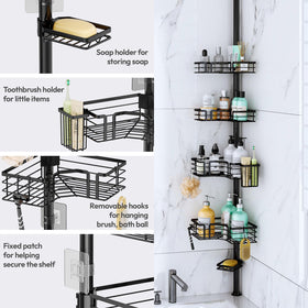 SWTYMIKI soap-holder keeps bar or liquid soap within easy reach.