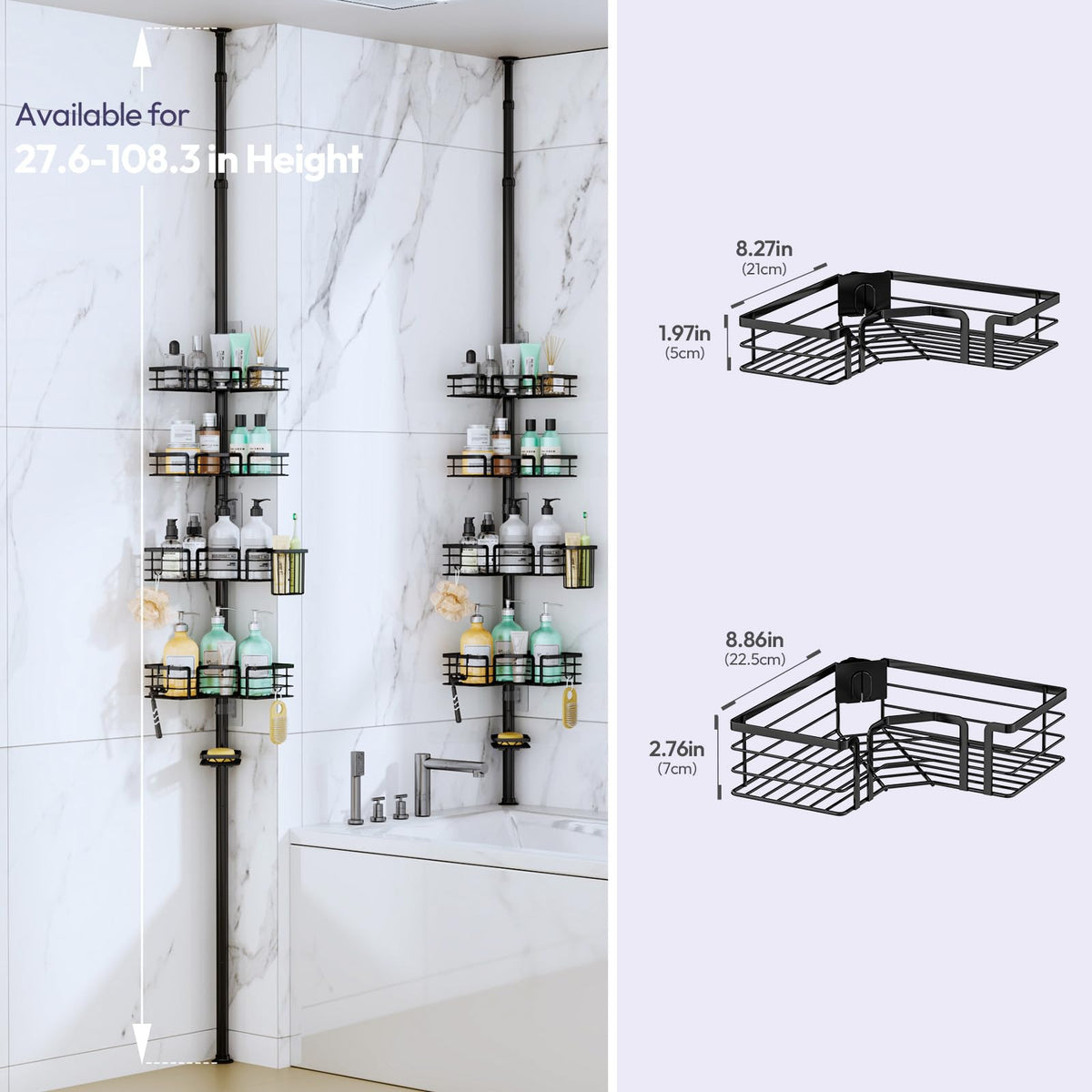 SWTYMIKI tool-free-installation installs quickly without drilling or tools.