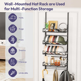 SWTYMIKI anti-swing design keeps hats secure on doors or walls