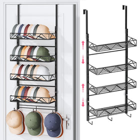 SWTYMIKI over-door hat organizer with 5-tier rack for neat cap storage