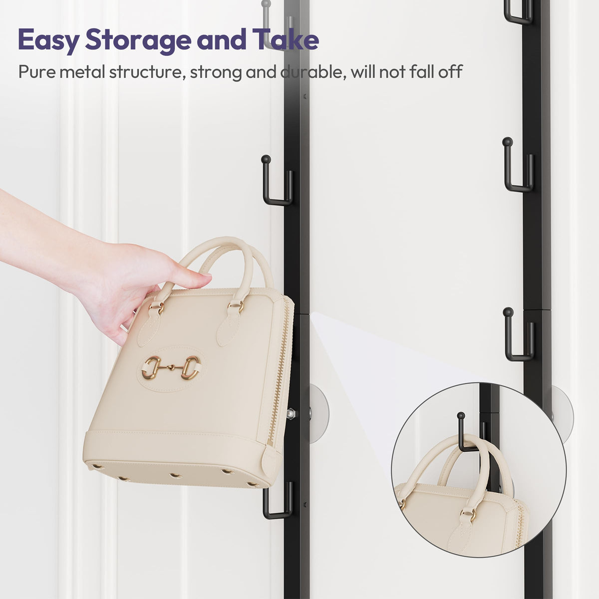 SWTYMIKI sleek black finish adds modern style to closets and rooms.