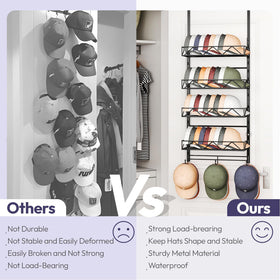 SWTYMIKI wall-mounted hat rack with 3 hooks for extra accessories